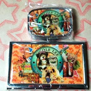 Nicole Lee Business Card Holder and Pill Case NWT